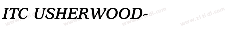 ITC USHERWOOD字体转换